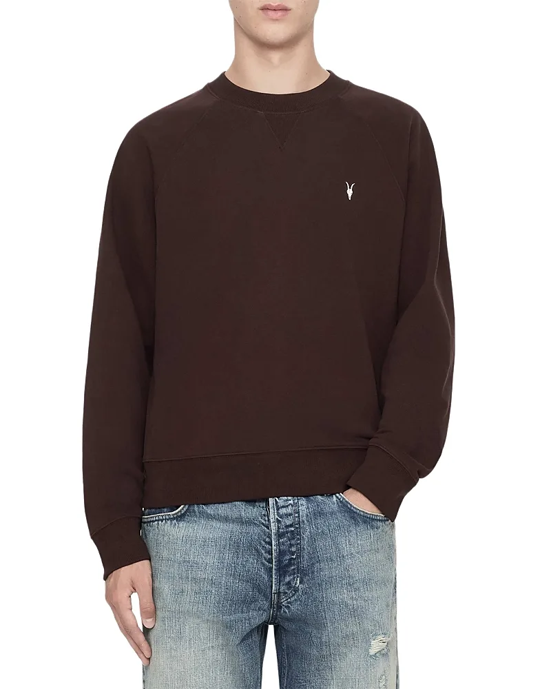 Harlow Cotton Ram Skull Crewneck Sweatshirt by AllSaints