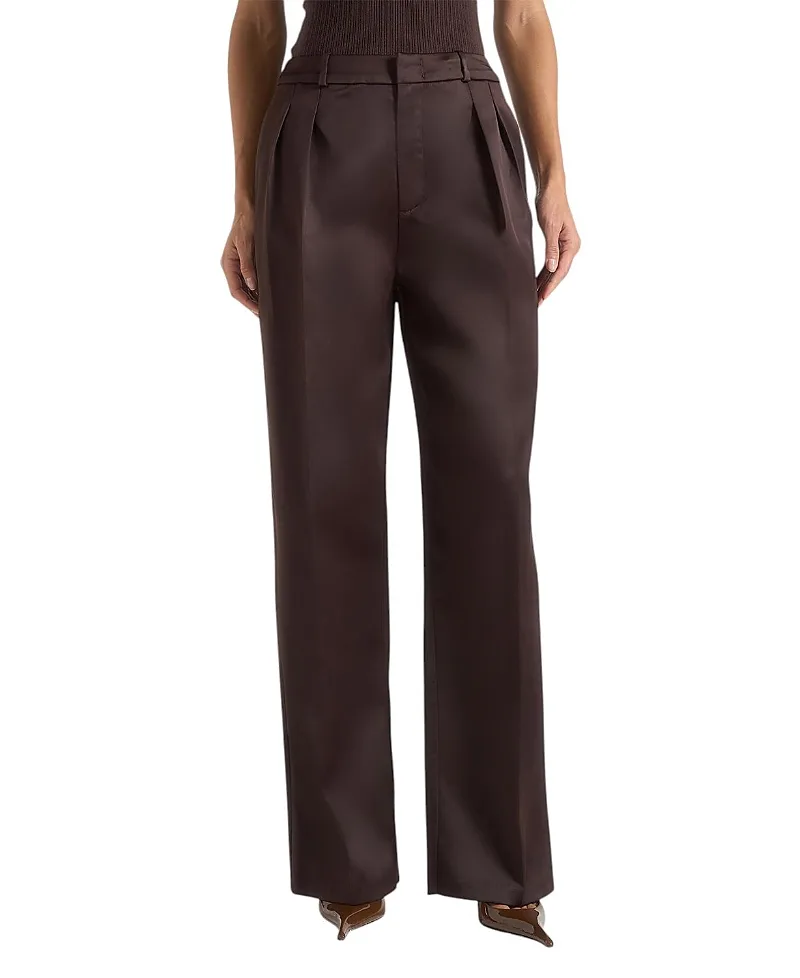 Julie Satin Tailored Trousers by Maniere De Voir