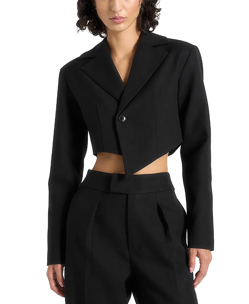 Dina Asymmetric Tailored Cropped Blazer
