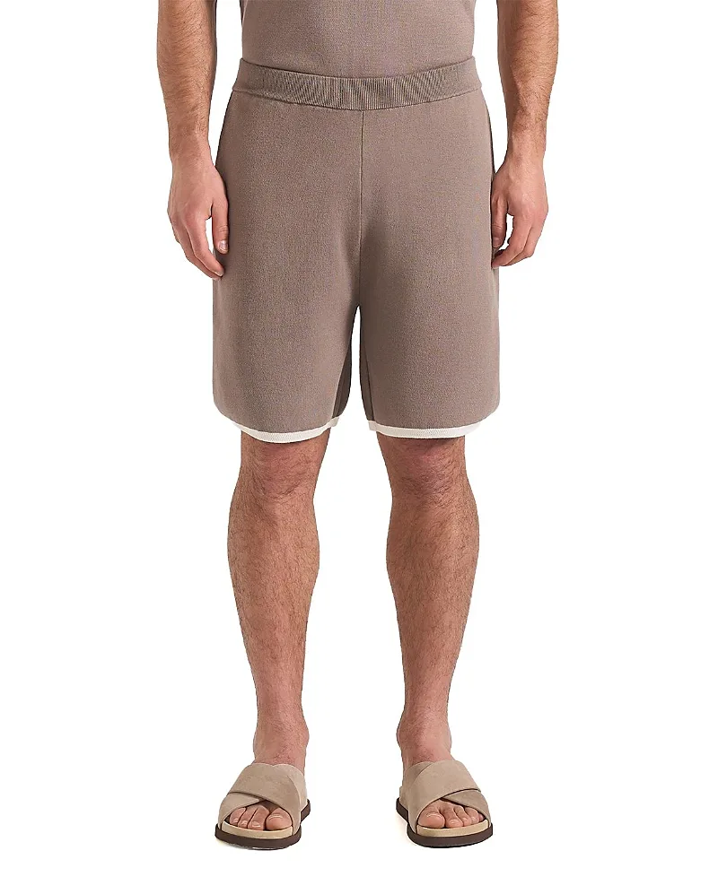 Regis Contrast Detail Knit Shorts by Maniere De Voir