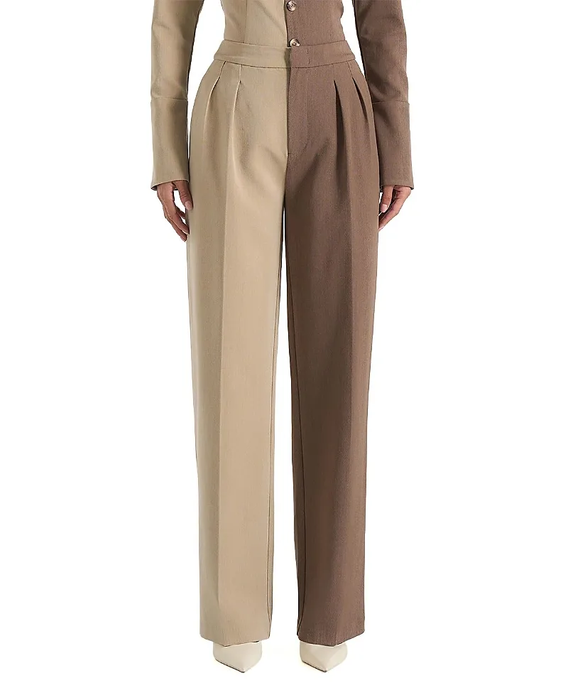 Julie Two Tone Tailored Pants by Maniere De Voir