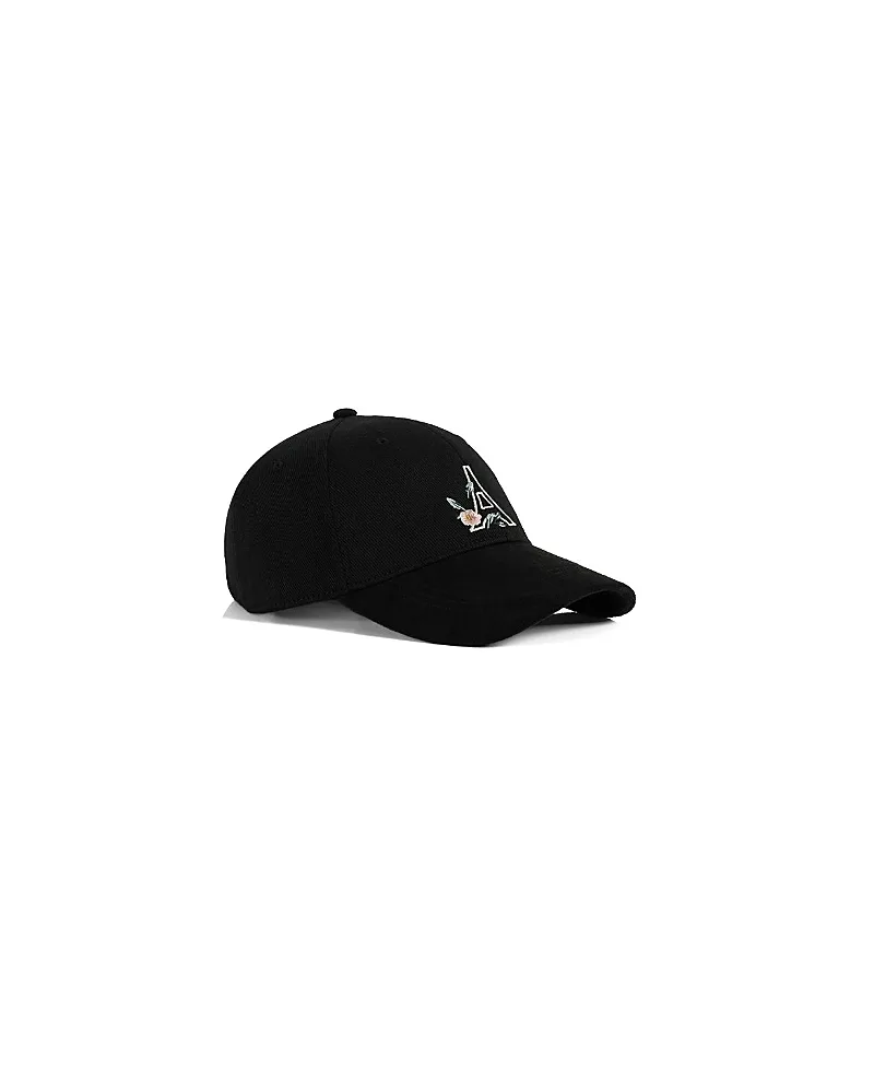 Floral Eiffel Suede Contrast Cap by Maniere De Voir