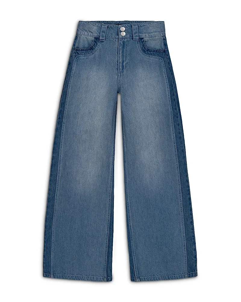 Bailey Two Tone Cotton Palazzo Fit Wide Leg Jeans by Joe's Jeans
