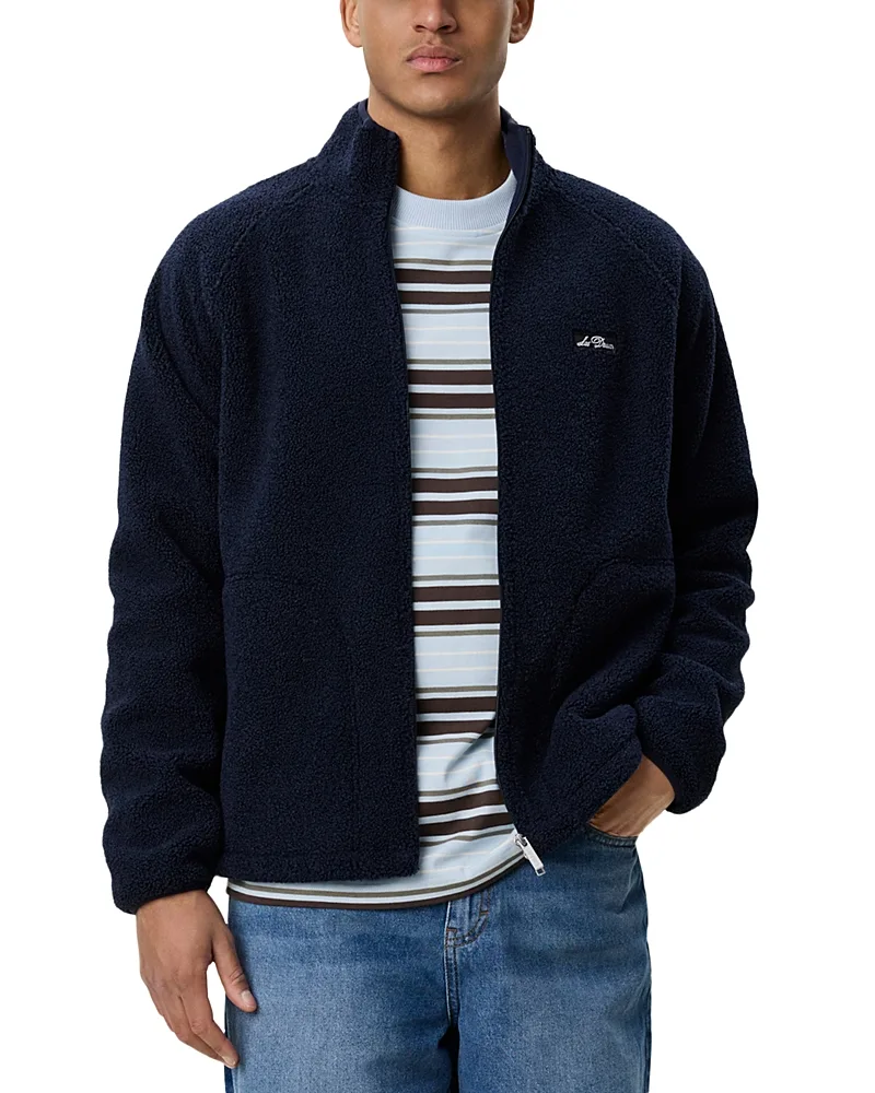 Logo Patch Zip Teddy Jacket by Les Deux