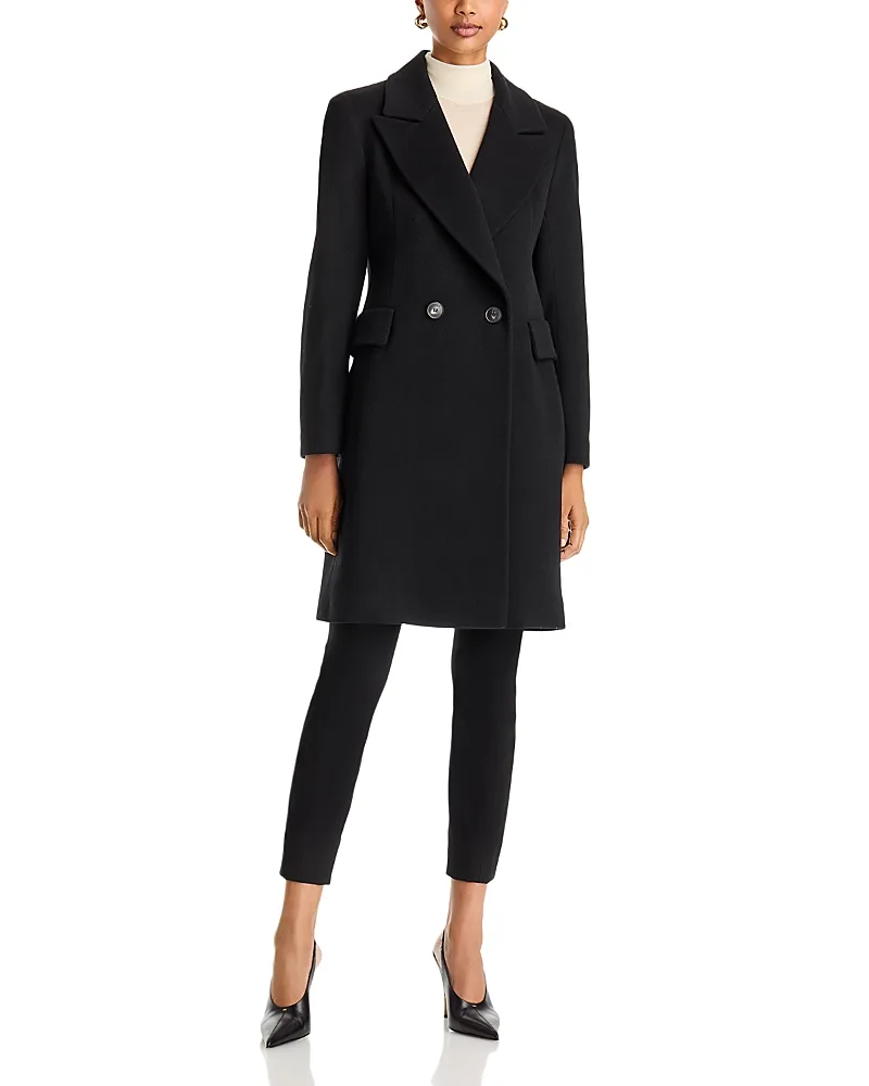 Isla Button Front Wool Coat by Fleurette