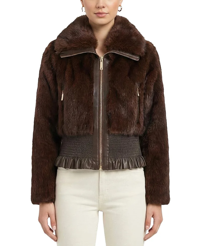 Lyla Grant Faux Fur Sable Zip Jacket by Lyla Grant