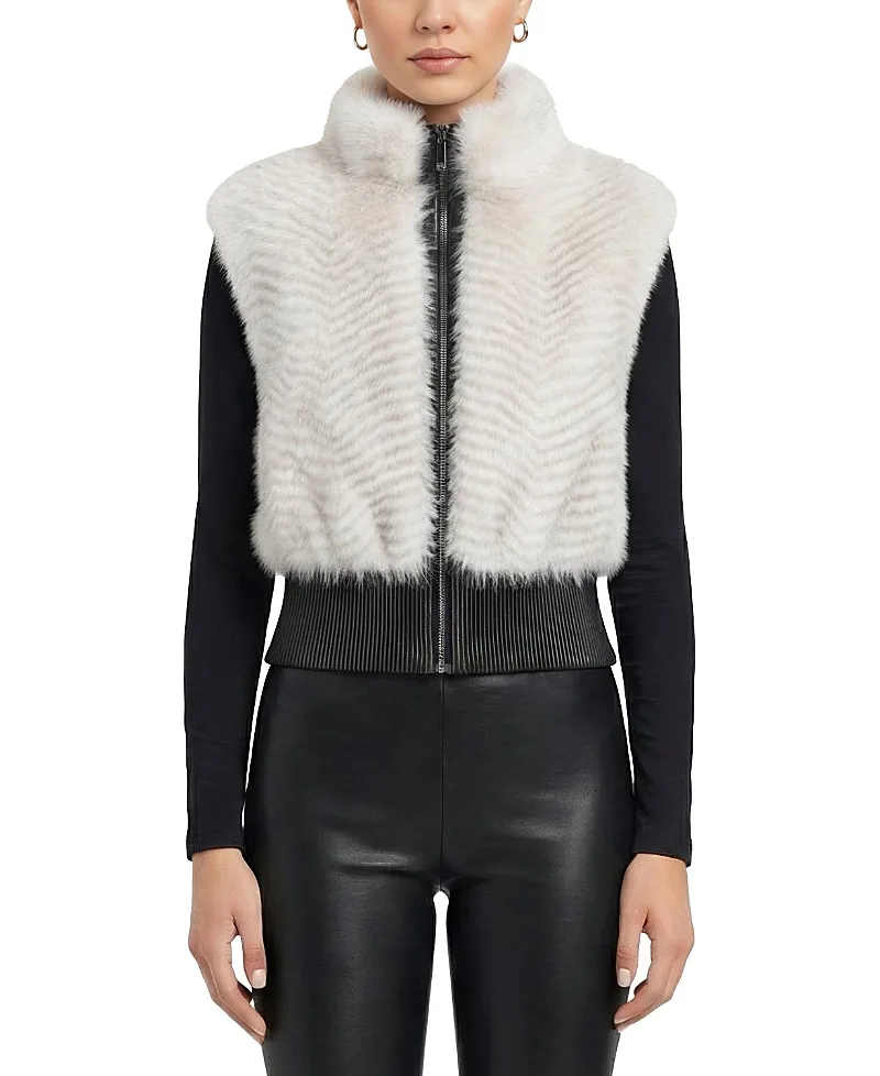 Lyla Grant Faux Fur Cross Fox Vest by Lyla Grant
