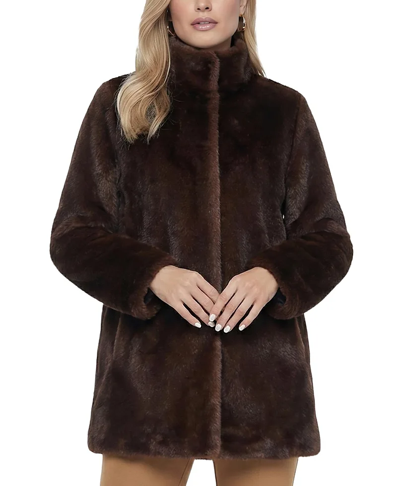 Lyla Grant Faux Fur Mink Reversible Jacket