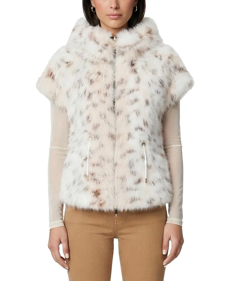 Lyla Grant Faux Fur Lynx Reversible Hooded Vest by Lyla Grant
