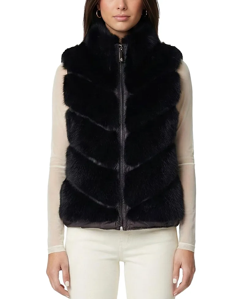 Lyla Grant Faux Fur Silver Fox Vest by Lyla Grant