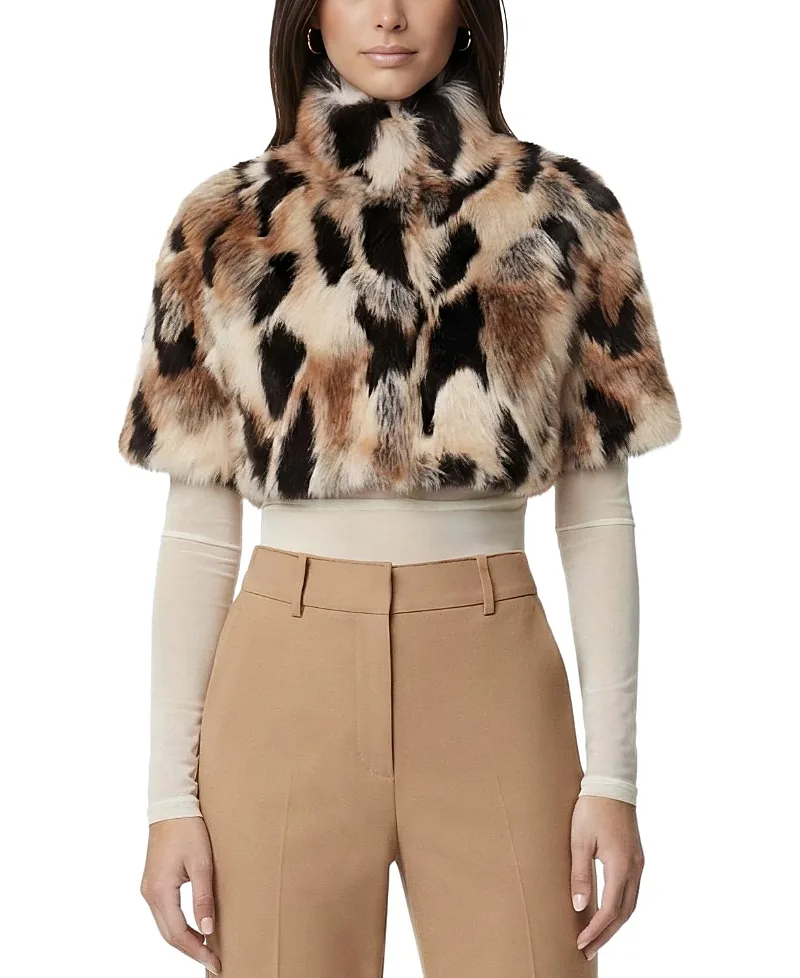 Lyla Grant Faux Fur Fox Bolero with Short Sleeves by Lyla Grant