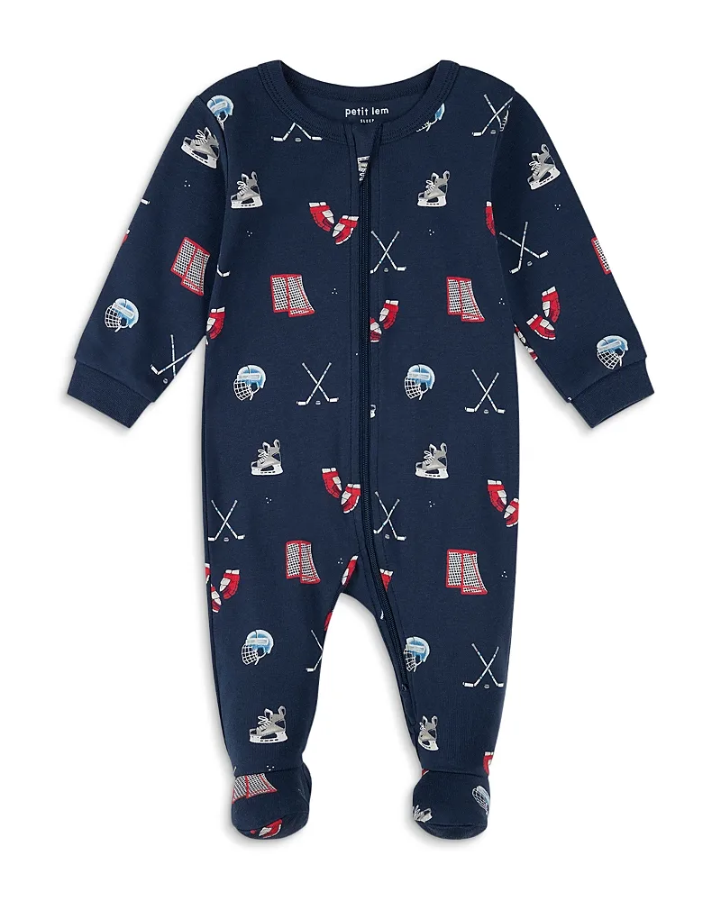 Goal Getters Print Sleeper Footie by Firsts By Petit Lem