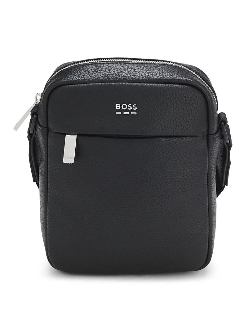 Ray Pebble Logo Zip Reporter Bag by Boss