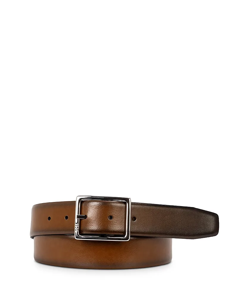 Ralf Leather Polished Buckle Belt by Boss