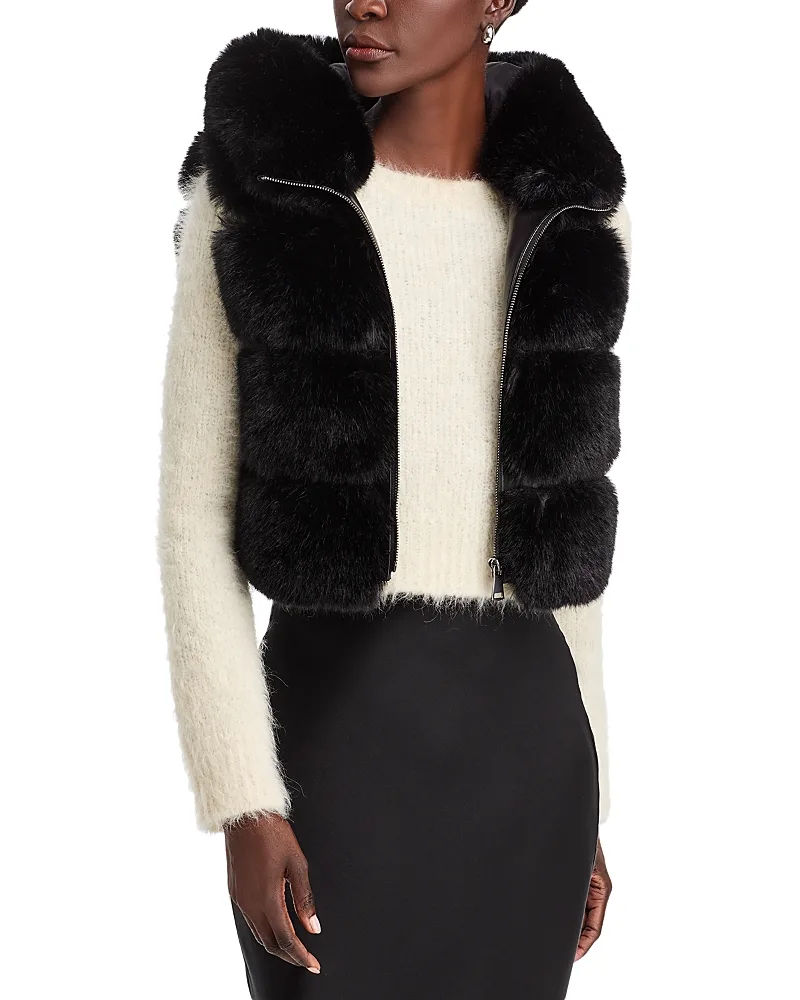 The Landau Faux Fur Vest by Adrienne Landau