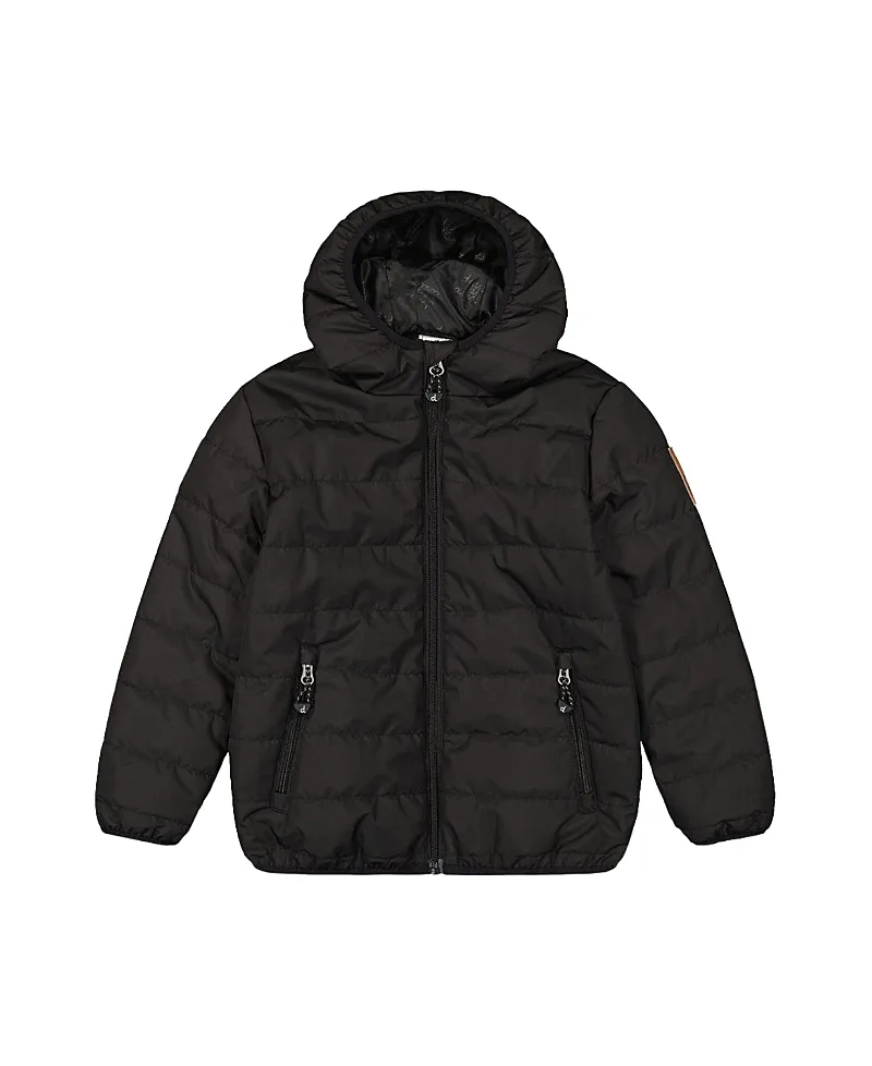 Insulating Quilted Mid-Season Hooded Zip Jacket by Deux Par Deux