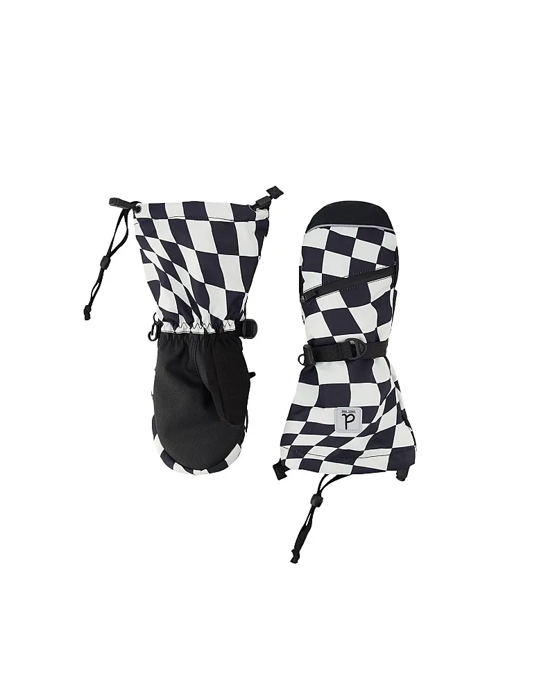 Teknik Checkered Waterproof Cordura Reinforced Winter Mittens by Deux Par Deux