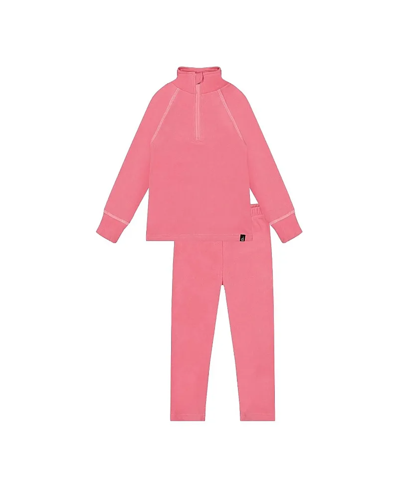 Two Piece Brushed Half-Zip Top & Pants Thermal Underwear by Deux Par Deux