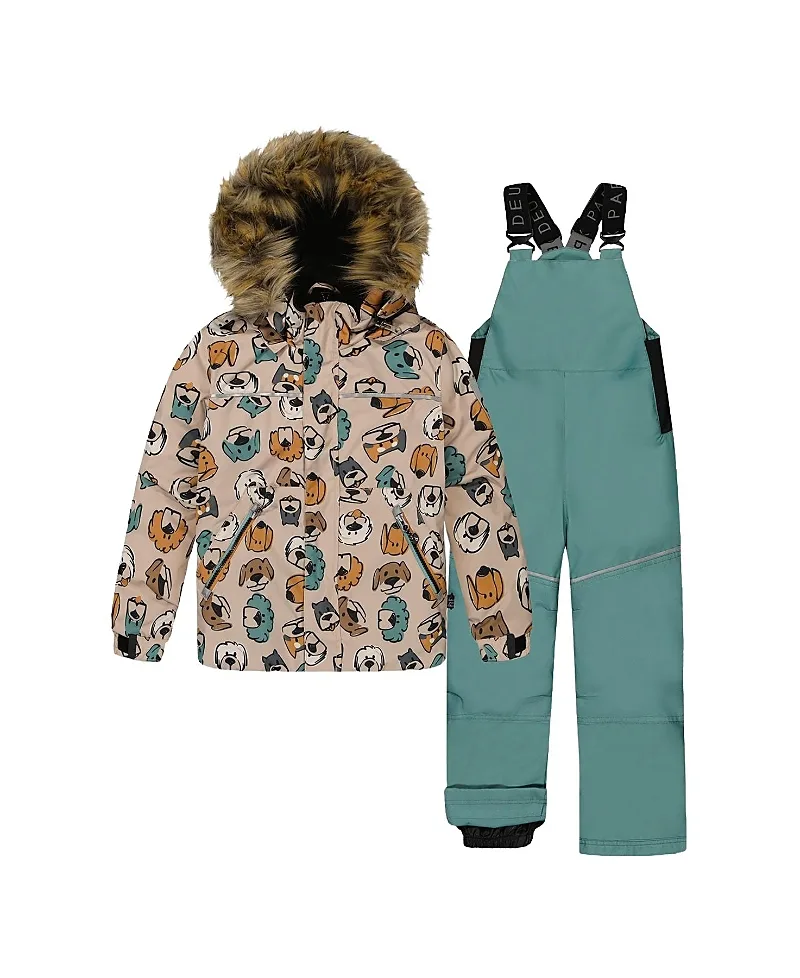 Discover Dog Fleece Jacket Snow Pants Two Piece Snowsuit by Deux Par Deux