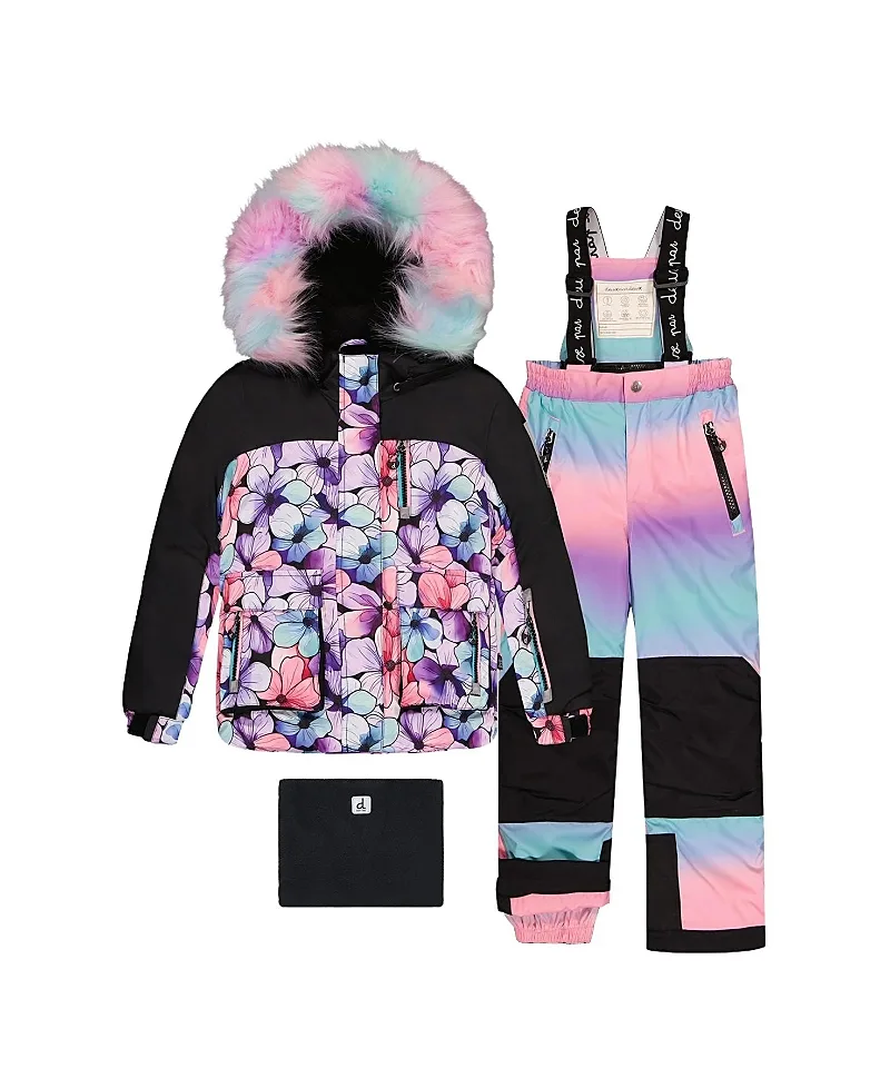 Play Floral Jacket & Gradient Pants Two Piece Snowsuit by Deux Par Deux