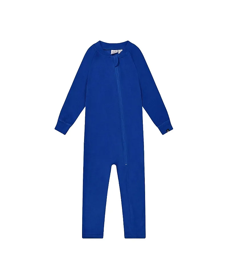 One Piece Brushed Stretch Asymmetric Zip Thermal Underwear by Deux Par Deux