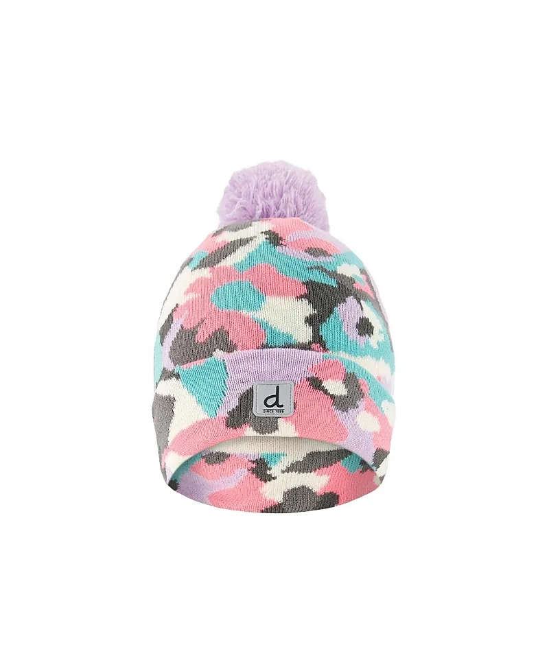 Winter Jacquard Lined Pompom Knit Hat by Deux Par Deux