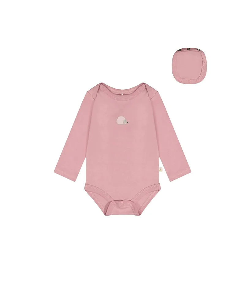 Organic Cotton Long Sleeve Hedgehog Romper by Deux Par Deux