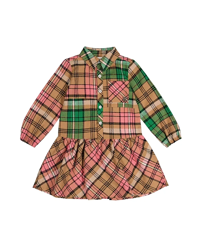 Button Front Chest Pocket Shirt Dress by Deux Par Deux