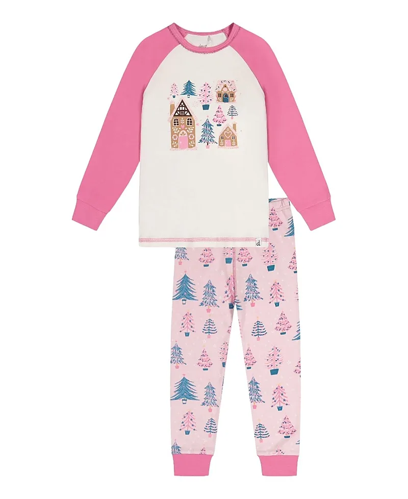 Tree Organic Cotton Top Pants Two Piece Pajama Set by Deux Par Deux