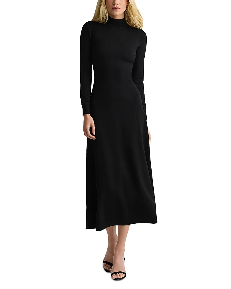 Wool Turtleneck Midi Dress by St. John