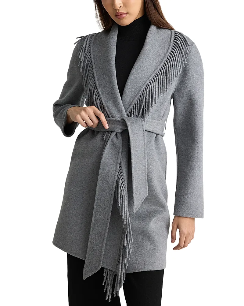 Wool & Cashmere Belted Coat by St. John