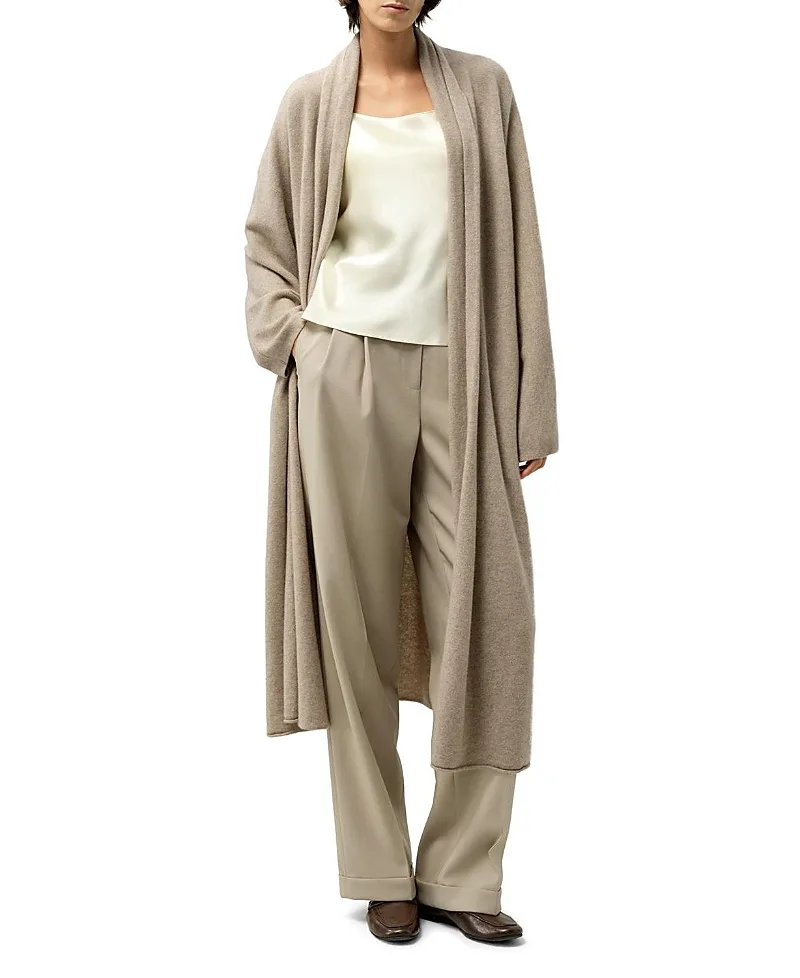 Calf-Length Cashmere Cardigan by Lilysilk