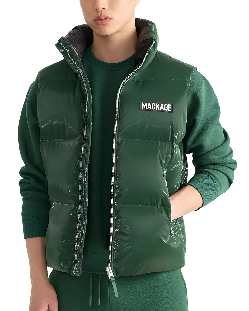 Kane-Glo High Gloss Down Logo Puffer Vest by Mackage