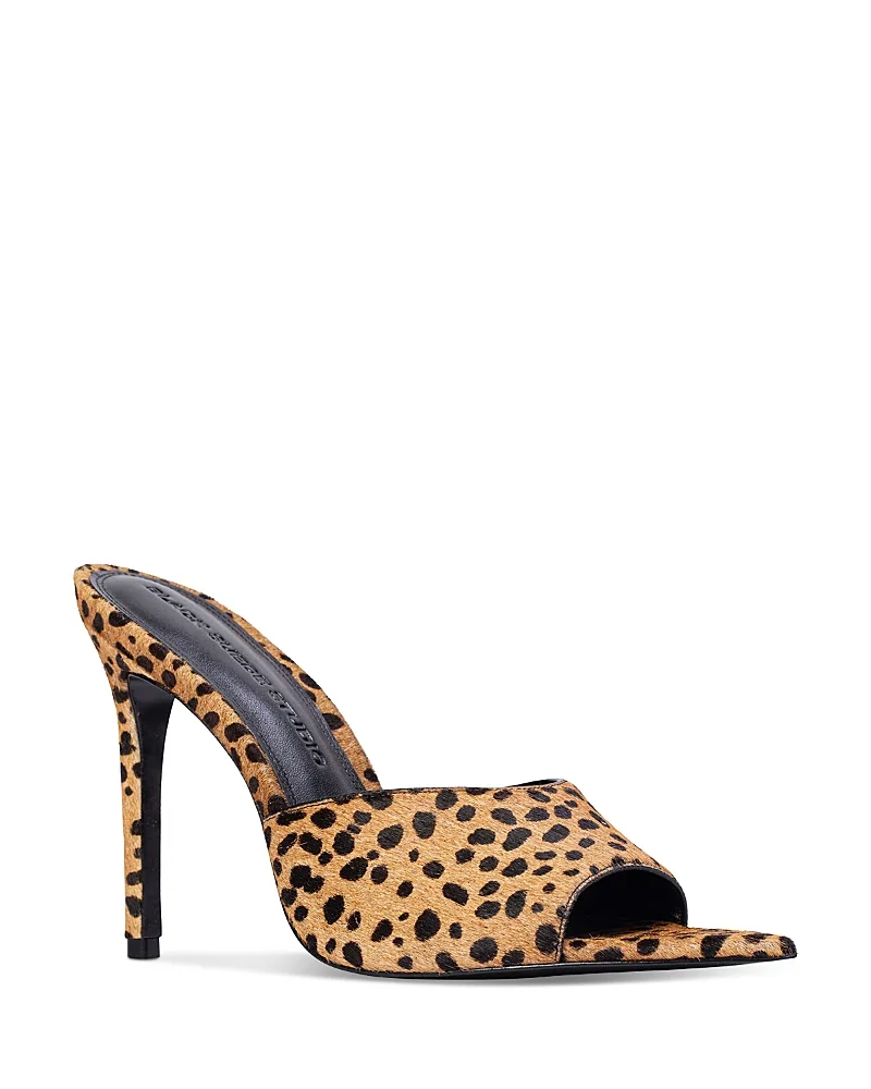 Bella Calf Hair Mule Sandals by Black Suede Studio