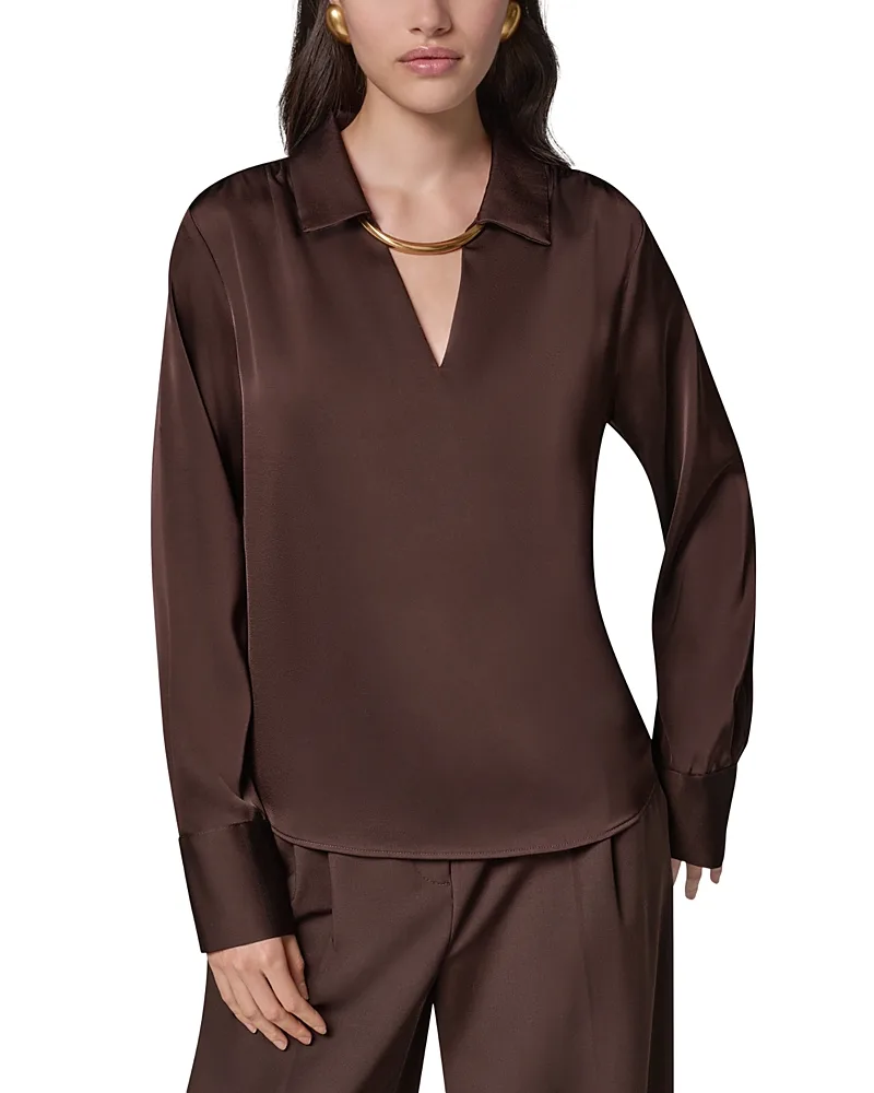 Embellished Long Sleeve Blouse by Donna Karan New York