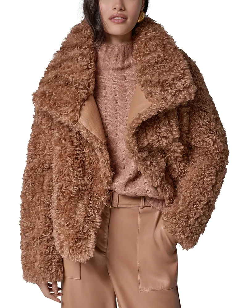 Faux Fur Open Front Jacket by Donna Karan New York