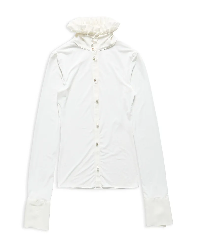Ruffled Button Front Shirt by Acne Studios