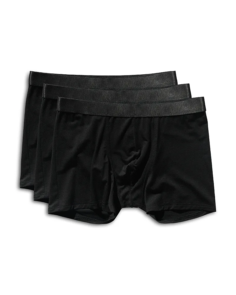 Mid Waist Elastic Waistband Logo Boxer Briefs, Pack of 3 by Cdlp