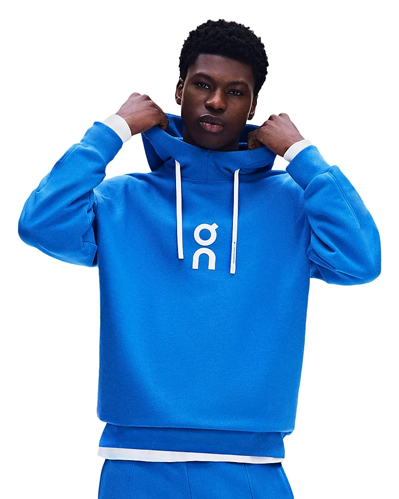Club Cotton Blend Logo Drawstring Hoodie by On