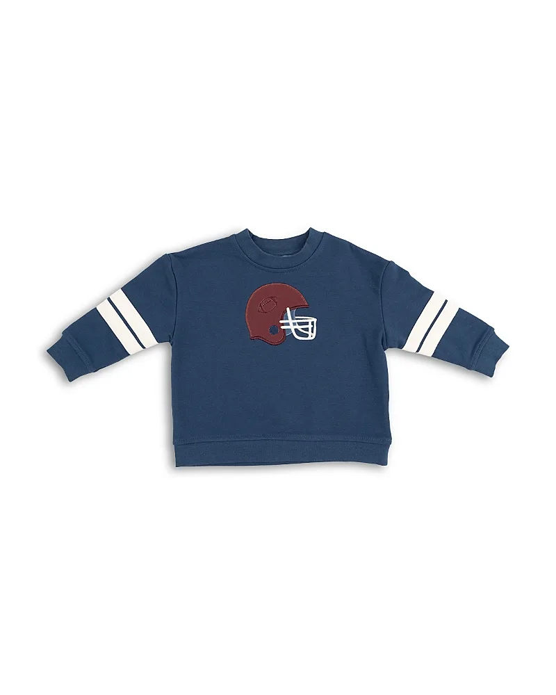Football Helmet Varsity Stripe Sweatshirt by Angel Dear