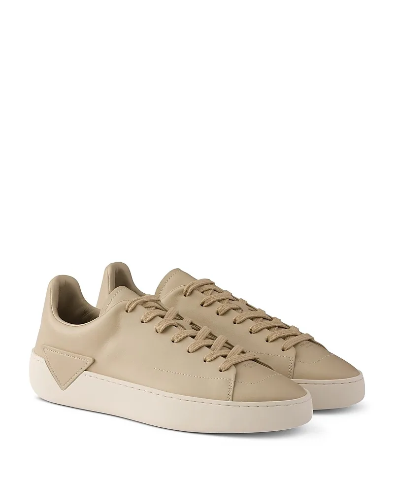 Court Leather Sneakers by Prada