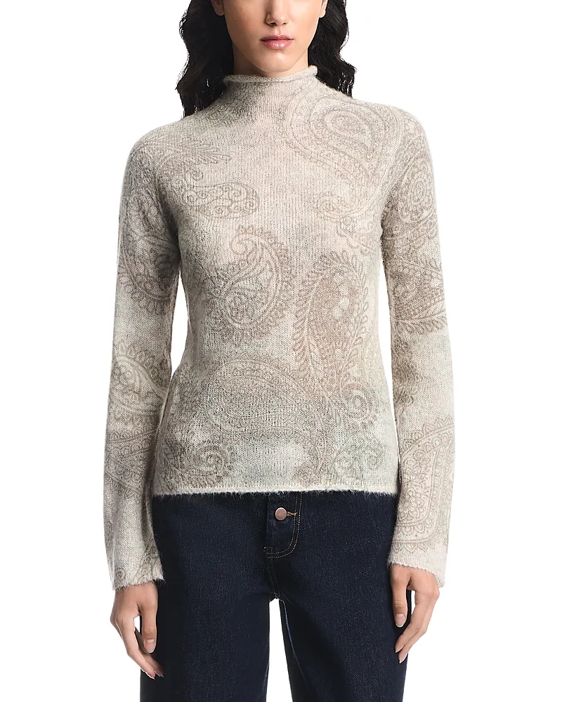 Emporio Armani Alpaca Blend Mock Neck Sweater by Armani