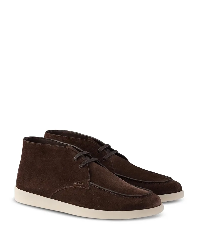 Suede Chukka Boots by Prada