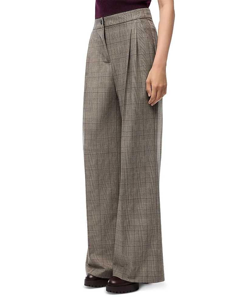Plumeria Pleated Wide Leg Pants by Pinko