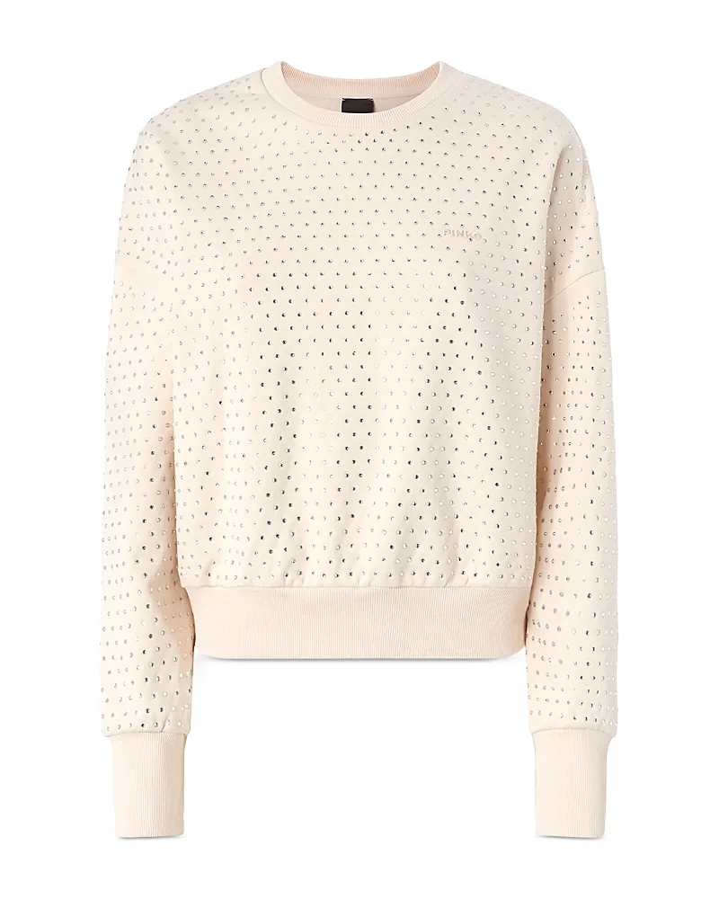 Studded Cotton Sweatshirt by Pinko