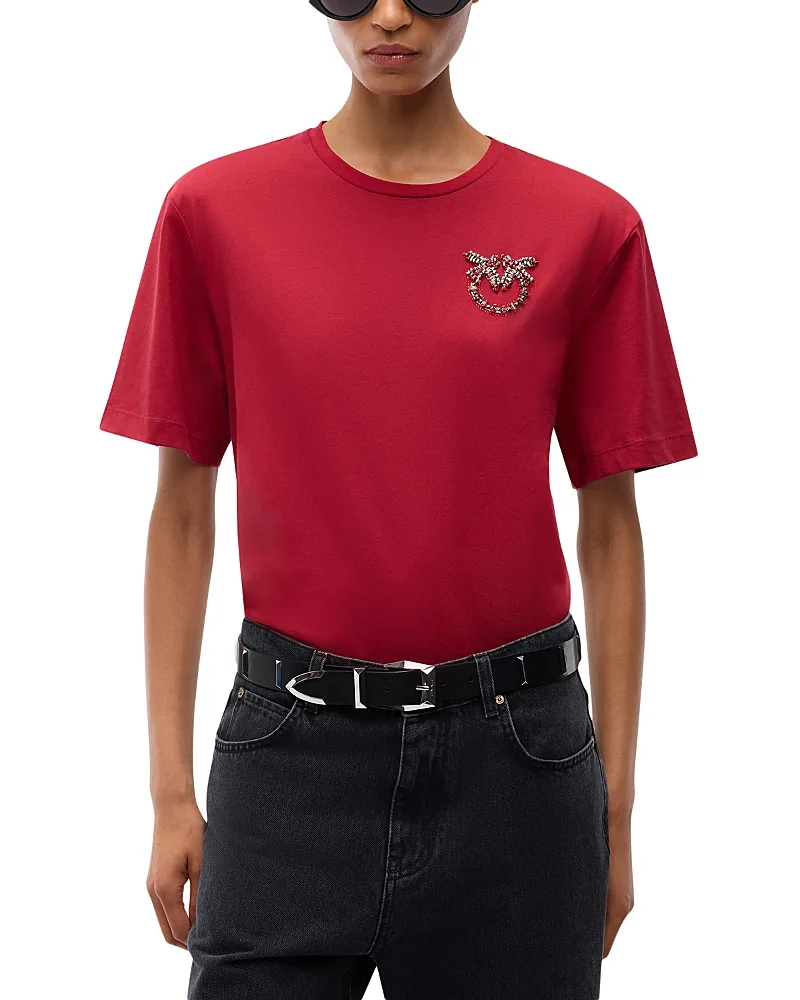 Strepitoso Embroidered Jersey Tee by Pinko