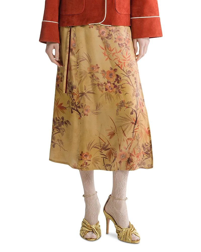 Le Bambou Secret Satin Sarong Skirt by Forte forte
