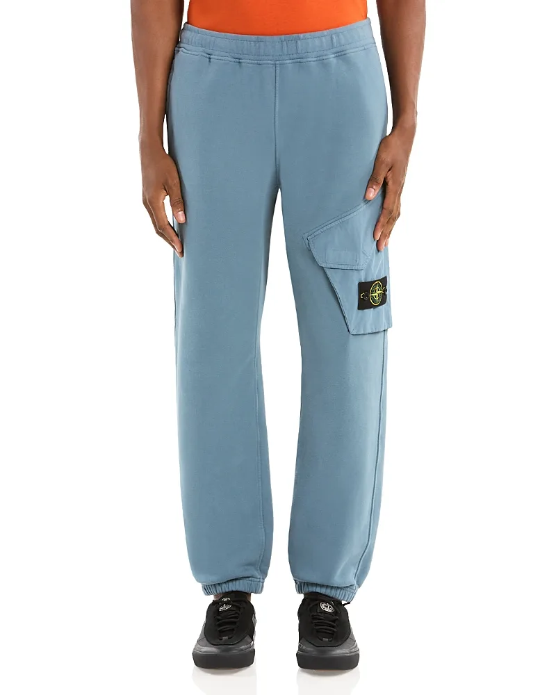 Felpa Loose Fit Solid Cotton Cargo Sweatpants by Stone Island