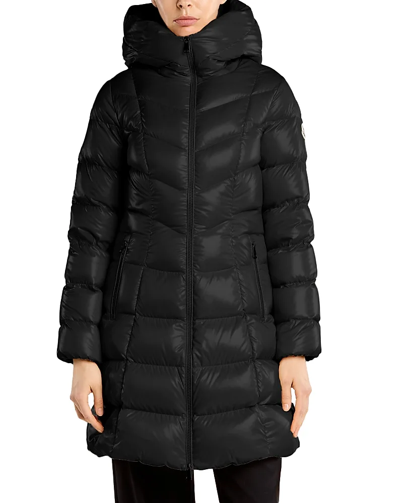 Marusse Hooded Mid Length Down Jacket by Moncler