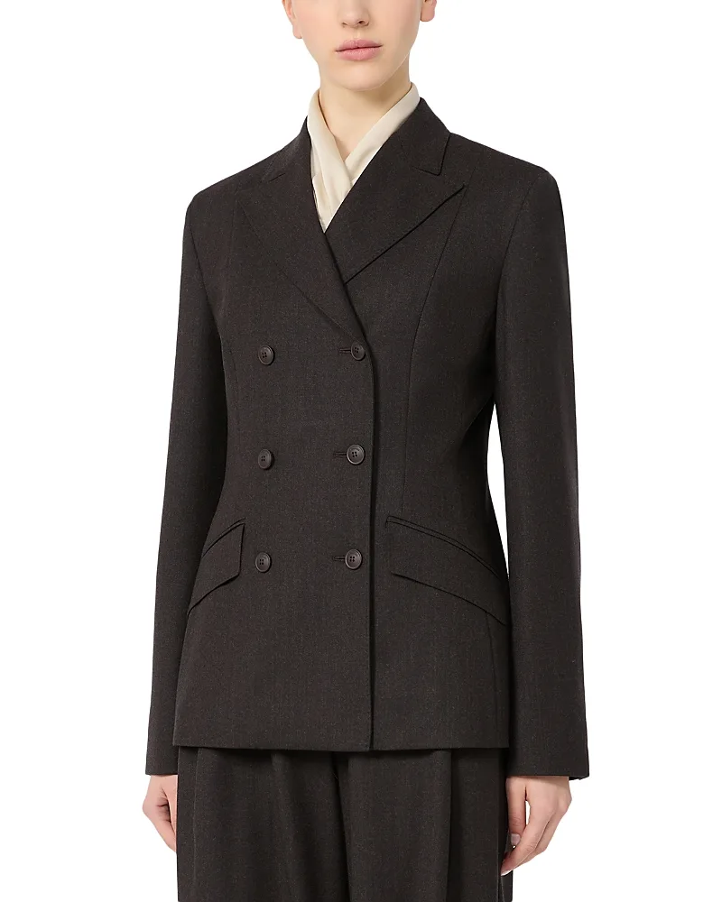 Mxmmirra Double Breasted Wool Blend Blazer by Max Mara